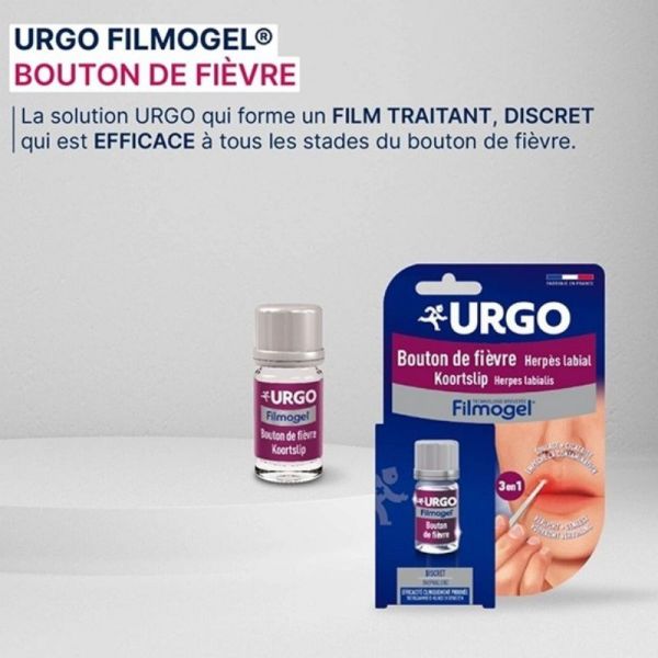 Urgo Filmogel bouton de fièvre herpès labial flacon 3ml
