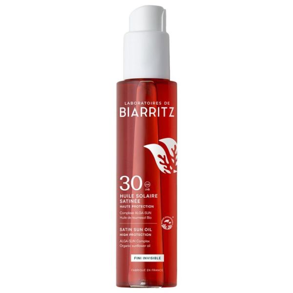 Laboratoires de Biarritz huile solaire satinée SPF30 125ml