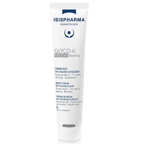 Isispharma Glyco-a crème de nuit peeling 12% d'acide glycolique medium 30ml