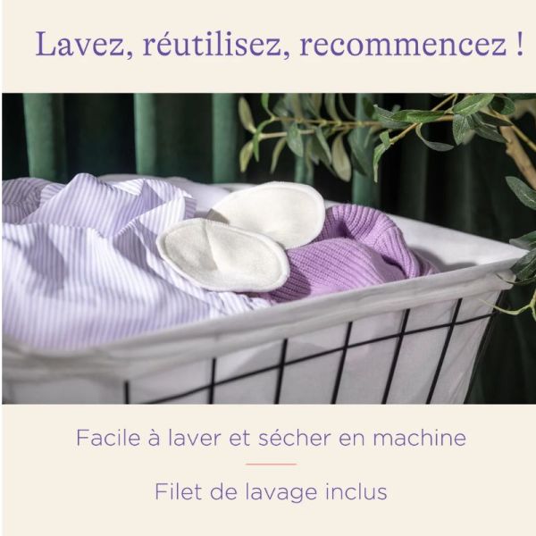 Lansinoh 4 coussinets d'allaitement lavables