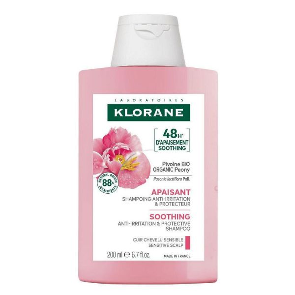 Klorane Pivoine Shampooing apaisant cuir chevelu sensible 200ml