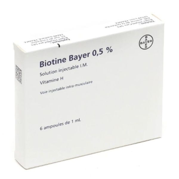 Biotine 0,5% solution injectable I.M 6 ampoules