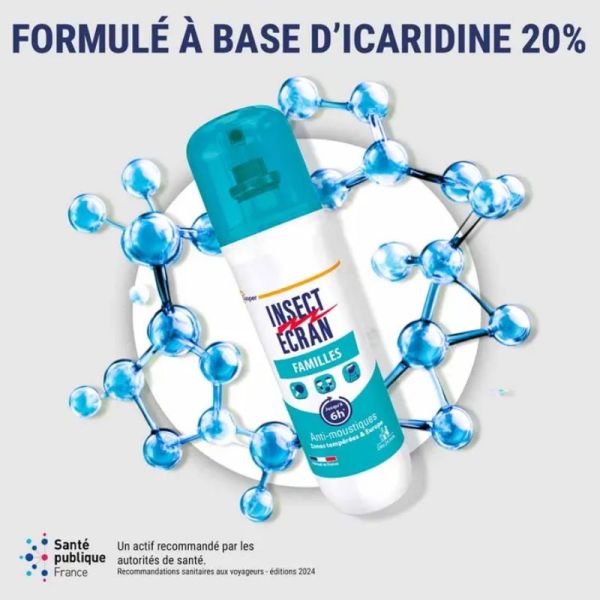 Insect Ecran peau anti moustiques famille zone tempérée jusqu'à 6h 100ml
