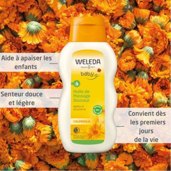 Weleda Baby Huile de massage douceur au calendula 200ml
