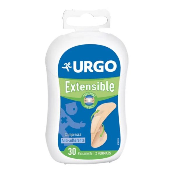 Urgo Extensible 30 pansements pré-découpés 2 formats