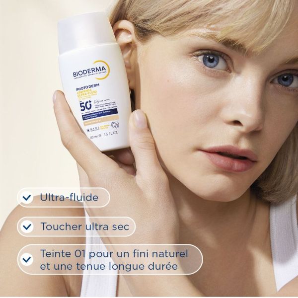 Bioderma Photoderm Xdefense Ultra-Fluid SPF 50+ Teinté 01 40ml
