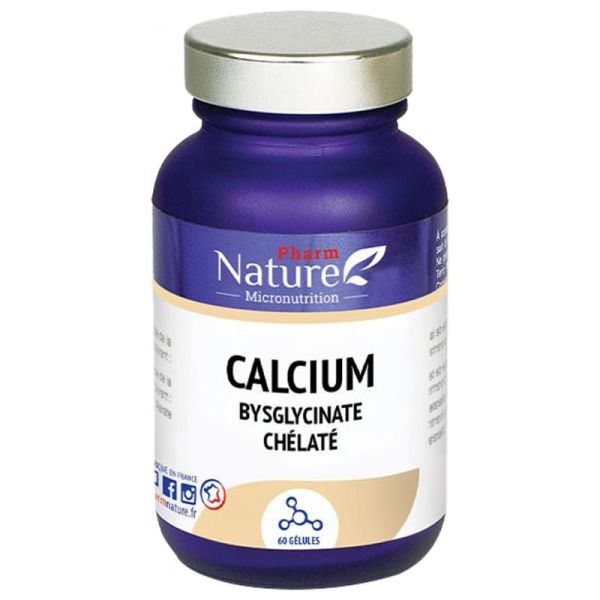 Pharm Nature  Micronutrition Calcium Bisglycinate Chélaté 60 Gélules