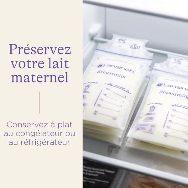 Lansinoh 50 sachets de conservation de lait maternel
