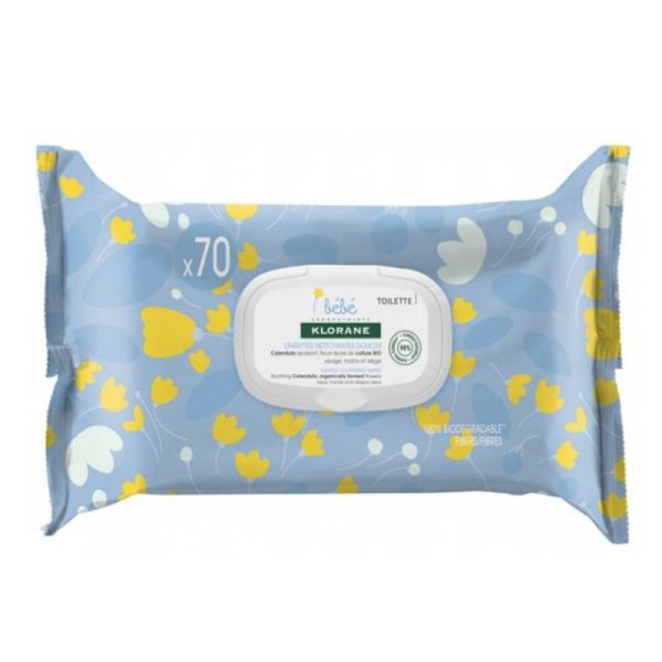 Bébé 70 Lingettes Nettoyantes Douces