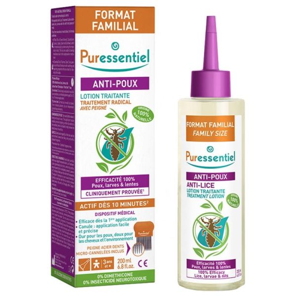 Puressentiel Anti-Poux Lotion Traitante 200 ml + Peigne