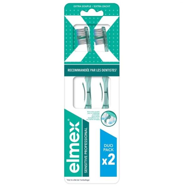 Elmex Sensitive Professional Brosse A Dents Extra Souple x2