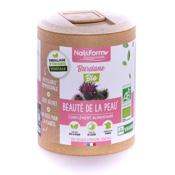 Nat&Form Écoresponsable Bardane Racine Bio 90 Gélules