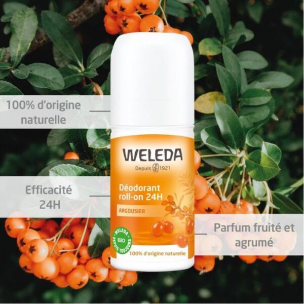 Weleda déodorant roll-on argousier 50ml