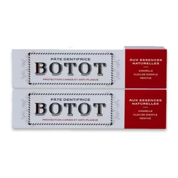 Botot Pâte Dentifrice - Cannelle Clou de Girofle Menthe - Lot de 2 x 75 ml