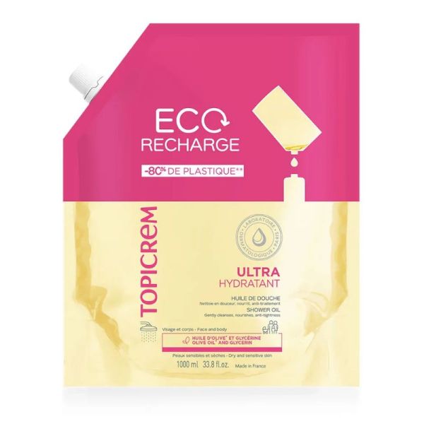 Topicrem  Ultra-hydratant éco-recharge huile de douche 1000ml