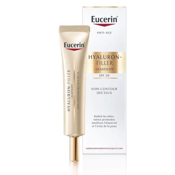 Eucerin Hyaluron Filler et Elasticity contour des yeux SPF20 peau mature 15ml