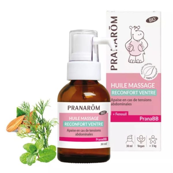 Panarom PranaBB huile de massage réconfort ventre bio 30ml