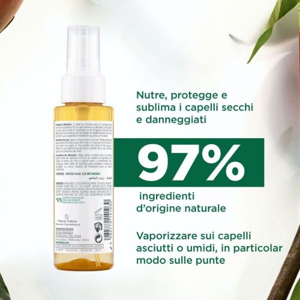 Klorane Mangue huile capillaire cheveux secs 100ml