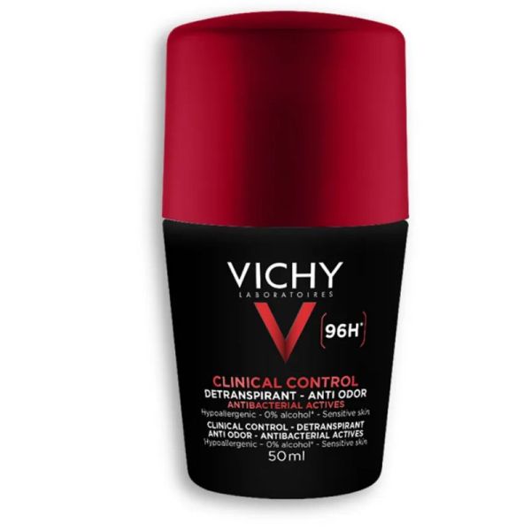 Vichy homme clinical control déodorant détranspirant anti-odeur 96h roll-on 50 ml