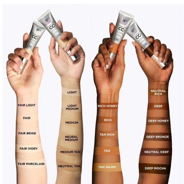 It Cosmetics Your Skin But Better™ CC+ Cream CC crème correctrice haute couvrance light medium 32ml