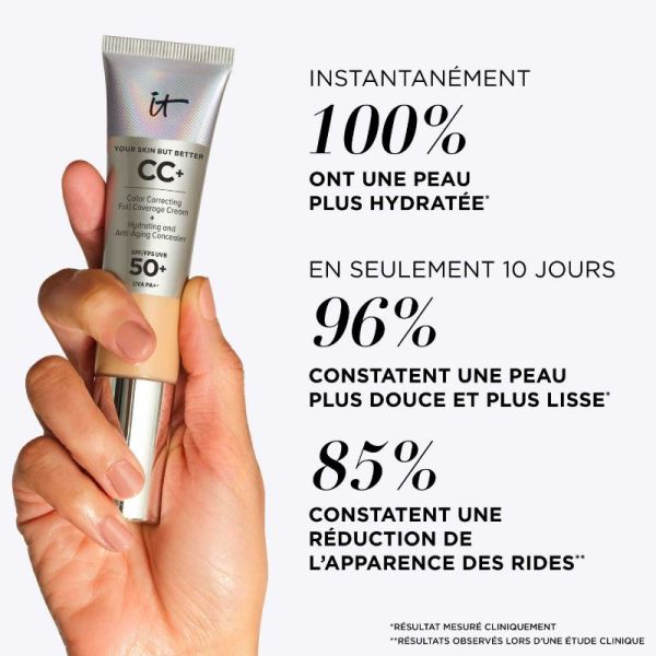 It Cosmetics Your Skin But Better™ CC+ Cream CC crème correctrice haute couvrance light medium 32ml