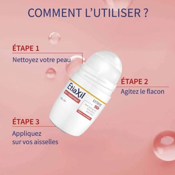 Etiaxil anti-transpirant extrême 96H roll-on 50ml