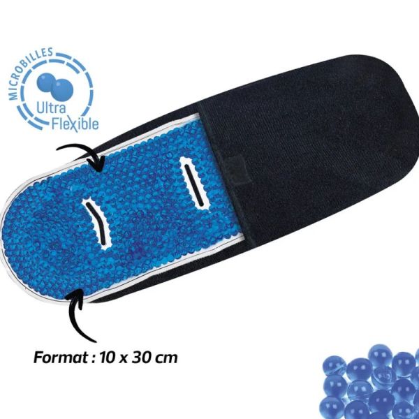 Actipoche coussin thermique microbilles multi zones 10 x 30cm