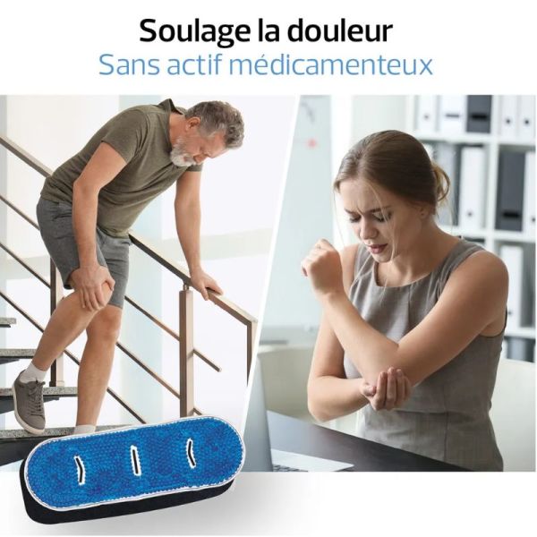 Actipoche coussin thermique microbilles multi zones 10 x 30cm