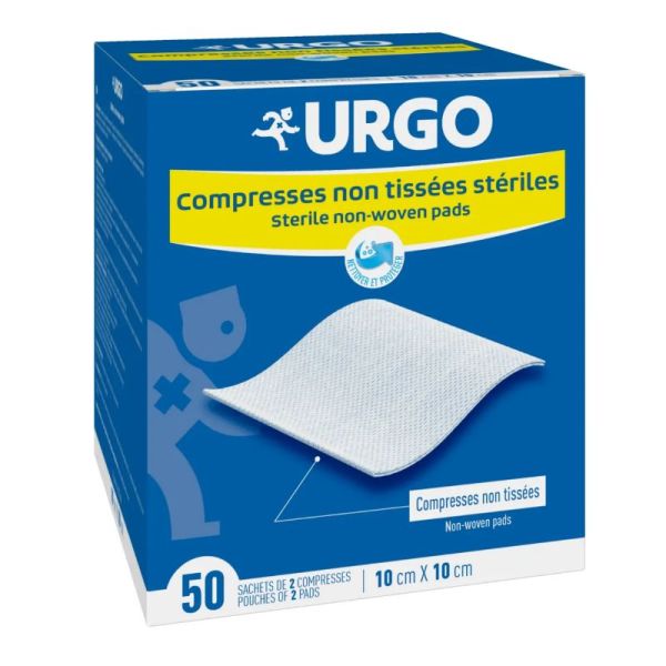 Urgo compresses stériles non tissées 10 cmx10 cm Boite de 10 compresses