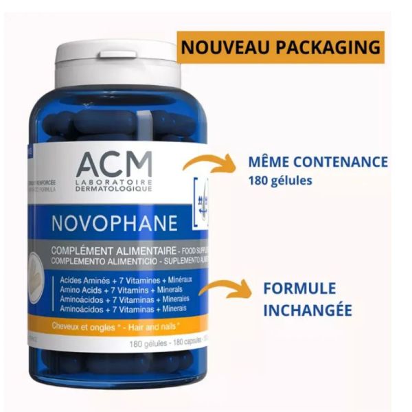 ACM Novophane cheveux et ongles 180 gélules