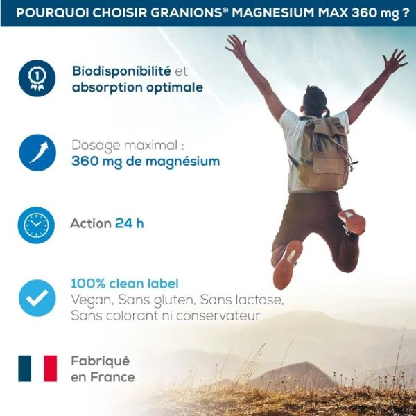 Granions Magnésium max 360 mg 90 comprimés