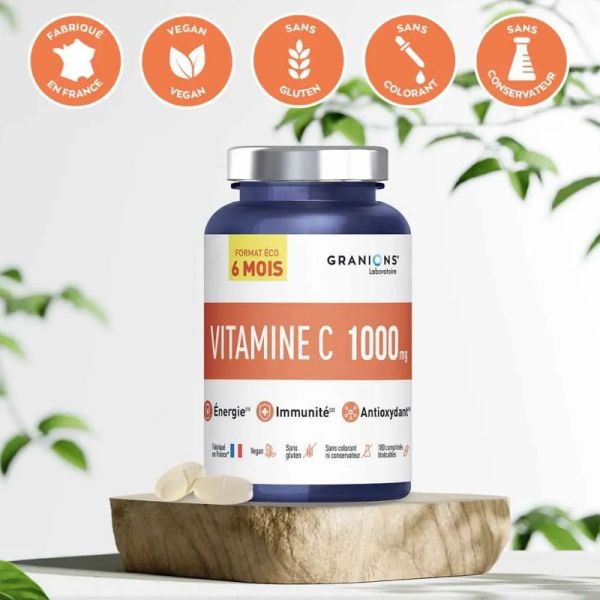 Granions Vitamine C 1000 mg format éco 6 mois 180 comprimés