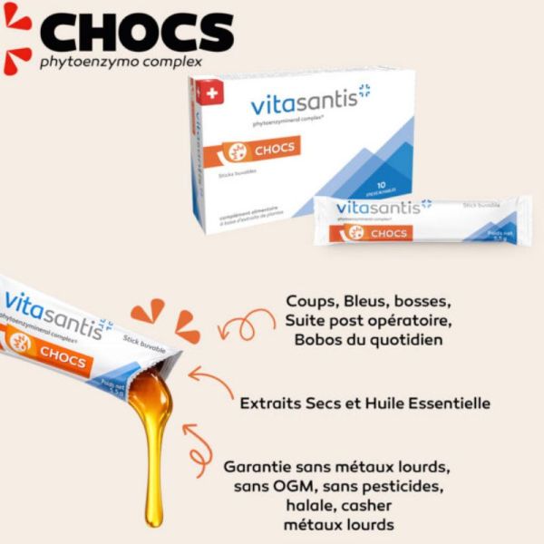 Vitasantis Chocs 10 sticks buvables