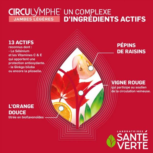 Sante Verte Circulymphe jambes légères 60 comprimes