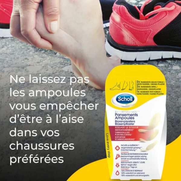 Scholl pansements ampoules talon et orteil différents formats 5 pansements