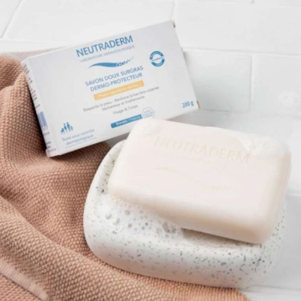 Neutraderm savon solide doux surgras dermo protecteur peaux sèches 200g