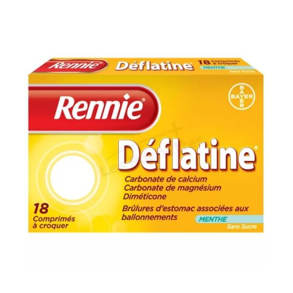 Rennie Deflatine 18 comprimés à croquer