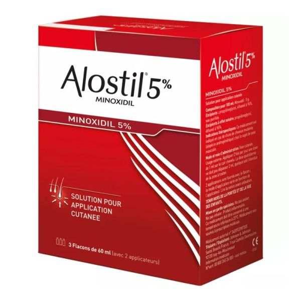 ALOSTIL 5% Solution 3 flacons de 60ml
