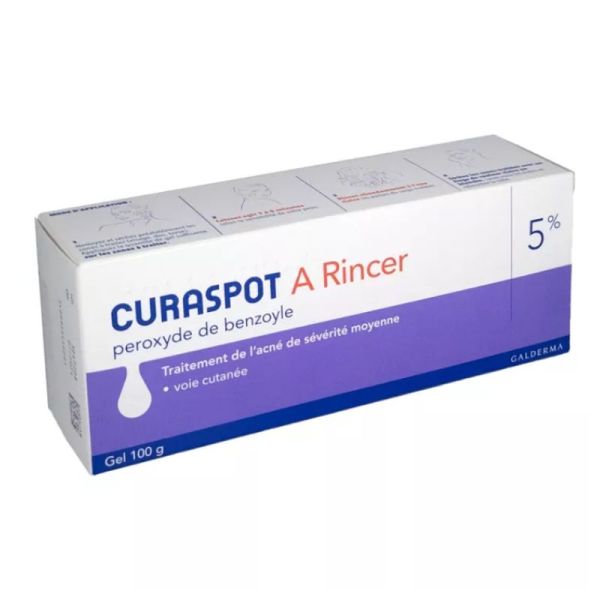 Galderma Curaspot à Rincer Peroxyde de Benzoyle 5 % Gel 100 gr