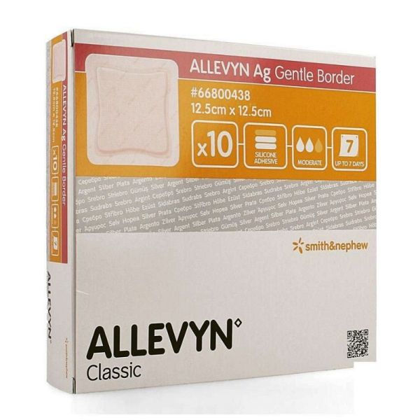 Allevyn Gentle Border 16 pansements adhésifs 12,5 x 12,5 cm