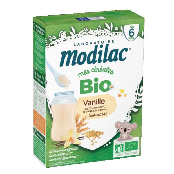 Modilac Mes céréales bio dès 6 mois vanille 250g