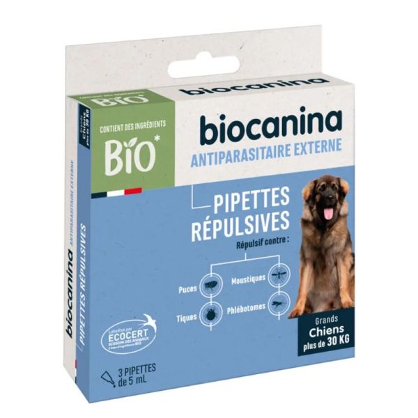 Biocanina Pipettes répulsives pour chien de plus de 30 kg 3 Pipettes