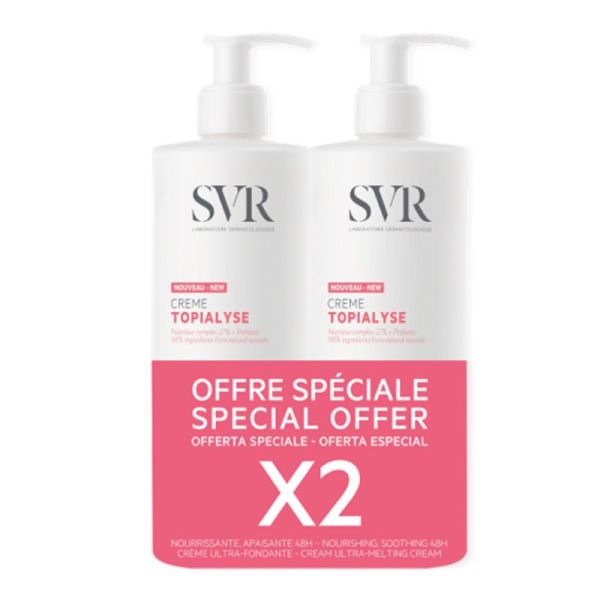 SVR Topialyse crème nourrissante apaisante 2x400ml