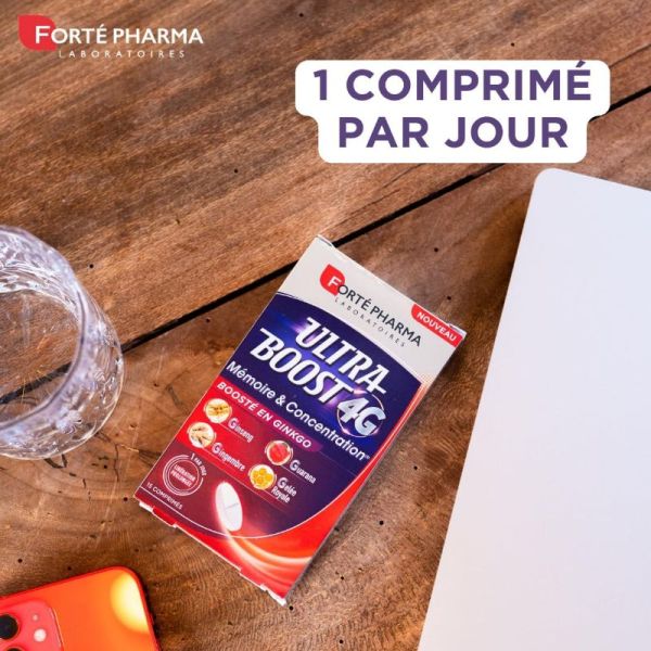 Forté Pharma ultra boost 4G mémoire & concentration Ginseng Ginkgo 15 comprimés