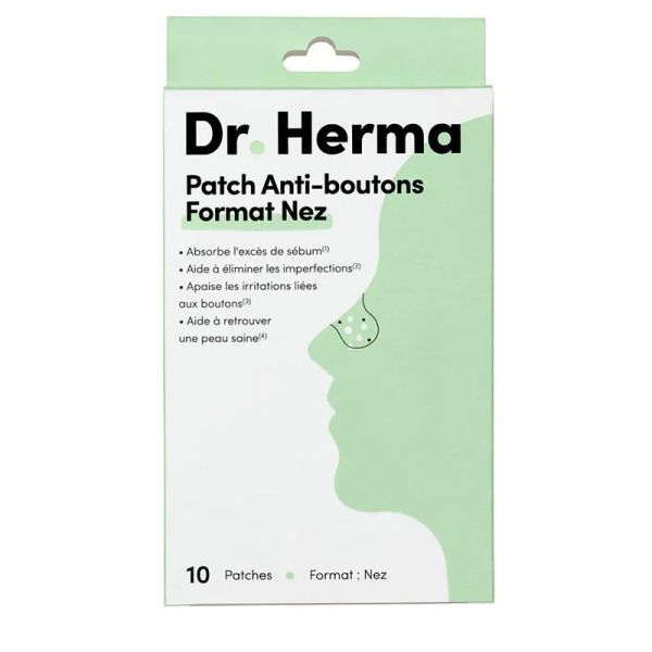 Dr.Herma Patch anti boutons format nez 10 patchs