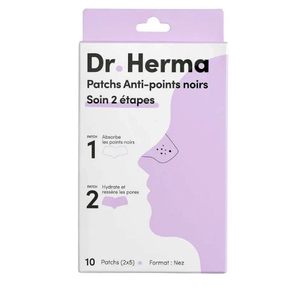 Dr. Herma patchs points noirs 2 étapes 2x5 patchs