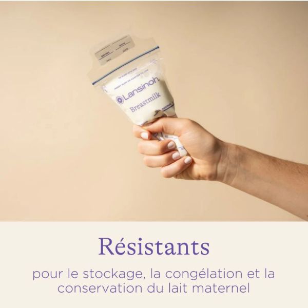 Lansinoh 25 sachets de conservation de lait maternel