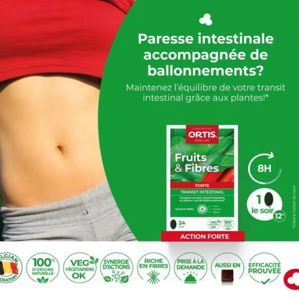 Ortis Fruits & Fibres Forte 12 comprimés