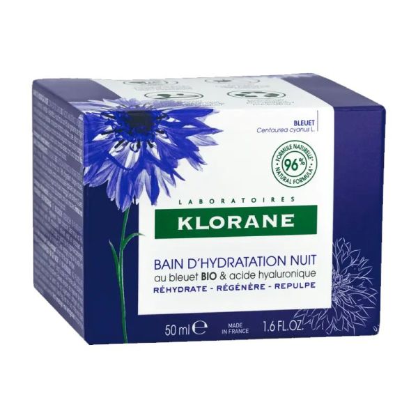 Klorane Bleuet Bio bain d'hydratation nuit 50ml