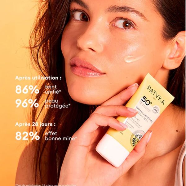 Patyka crème solaire teintée visage SPF50+ bio 40ml